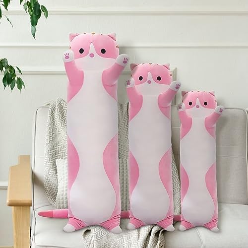 SHINUOER Long Pink Cat Plush Pillow 197 Inch
