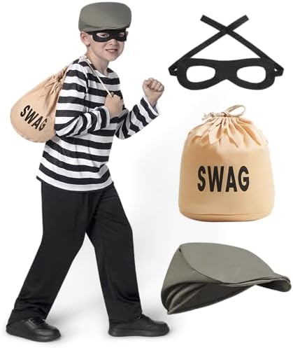 Spooktacular Creations Kids Robber Costume Set