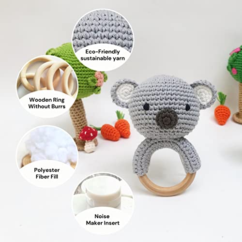Bunny - Handmade Woolen Rattle for Toddlers Koala Design