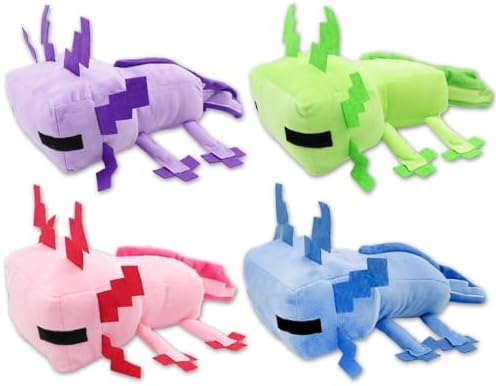 XSLWAN Axolot Plush Pillow Set 4PCS Kids Birthday Gift
