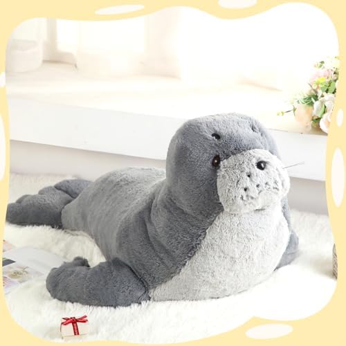 39 Inch Giant Seal Plush Stuffed Animal Cuddle Toy