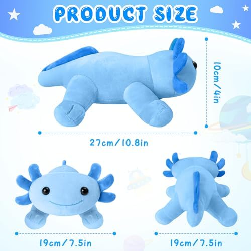 Soft Axolotl Plush Toy Blue 108 Inches