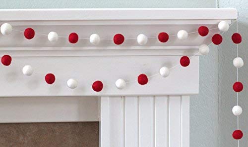 Matthew Mae Christmas Felt Garland - RedWhite