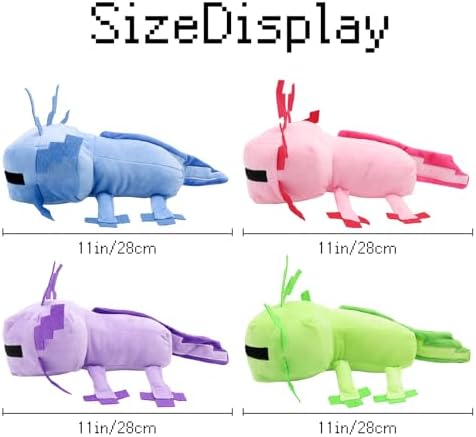 XSLWAN Axolot Plush Pillow Set 4PCS Kids Birthday Gift