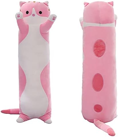 SHINUOER Long Pink Cat Plush Pillow 197 Inch