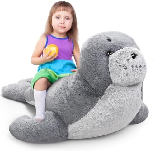 39 Inch Giant Seal Plush Stuffed Animal Cuddle Toy