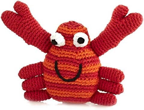 Pebble Handmade Crab Baby Rattle - Red
