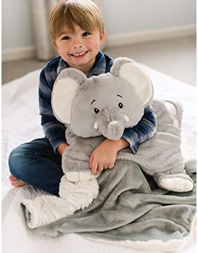 Animal Adventure Wild Style Elephant Cuddle Combo with Carry Handle and Zipper Pouch