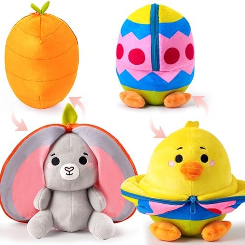 JOYIN 2 PCS Easter Plush Hiding Bunny Chick