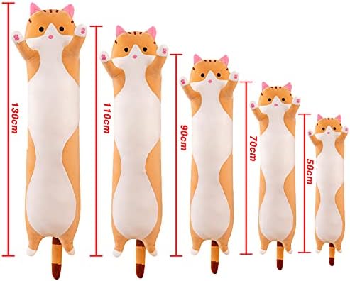 Cute Cat Plush Body Pillow 59 Inch Soft Sleeping Pillow