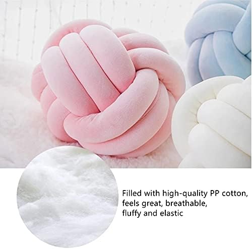 PUXU Knot Pillow Ball Round Plush Cushion Mint 85in22cm