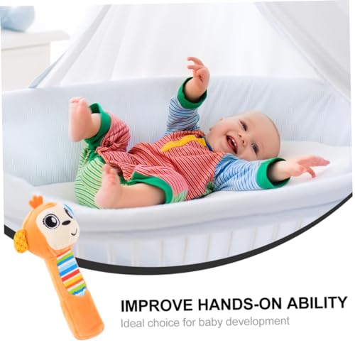 SUPVOX Plush Rattle Monkey Toy for Newborn Baby