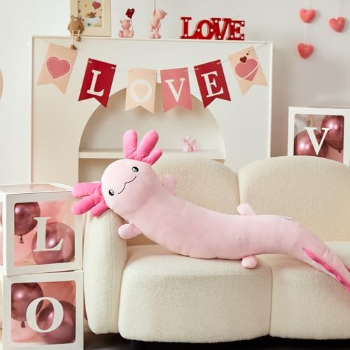MaoGoLan Glow-in-the-Dark Axolotl Plush Pillow