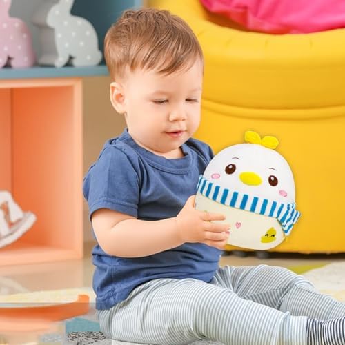 Cute Chicken Plush Pillow with Scarf for Kids and Adults