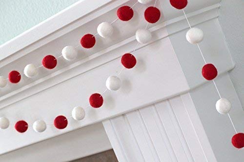 Matthew Mae Christmas Felt Garland - RedWhite