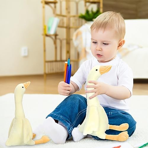 Soft White Goose Plush Toy Pillow for Kids