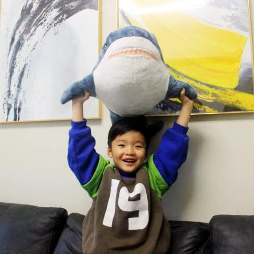 Ryttir 31 Inch Big Shark Plush Pillow
