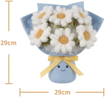 Apricot Lamb Romantic Daisy Bouquet Plush Stuffed Animal 115 Inches