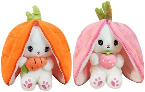 YUMEYA Cuddle Bunny Plush Pillow Reversible Kawaii Toy