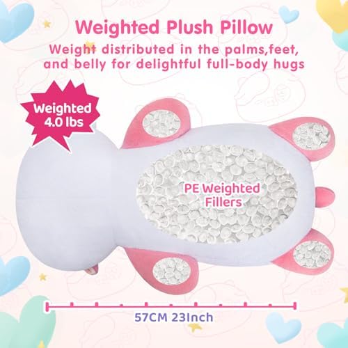 Mewaii Weighted Strawberry Cow Plush 40 Lbs