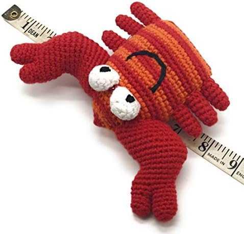 Pebble Handmade Crab Baby Rattle - Red