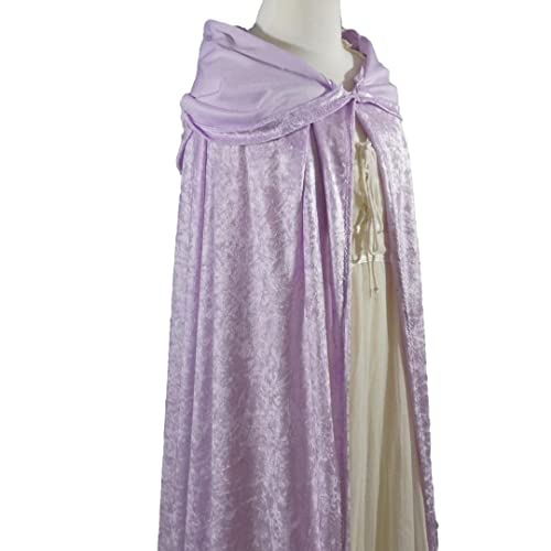 Light Purple Lavender Velvet Hooded Cape for All Sizes 1