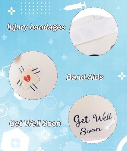 Get Well Soon Dog Plushie - 9 Inch Apricot Bandage Plush Toy