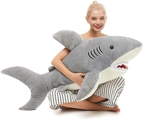 MorisMos Giant Shark Plush Pillow Toy 51 Inch