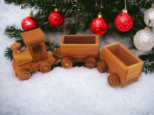 Personalized Wooden Train Set for Toddlers 2-4 Years 1