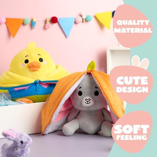 JOYIN 2 PCS Easter Plush Hiding Bunny Chick
