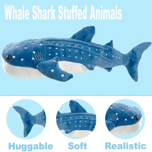 39-Inch Whale Shark Plush Pillow Toy