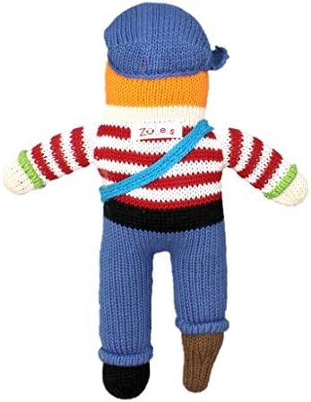ZUBELS Baby Boys Pirate Rattle Toy 7-Inch