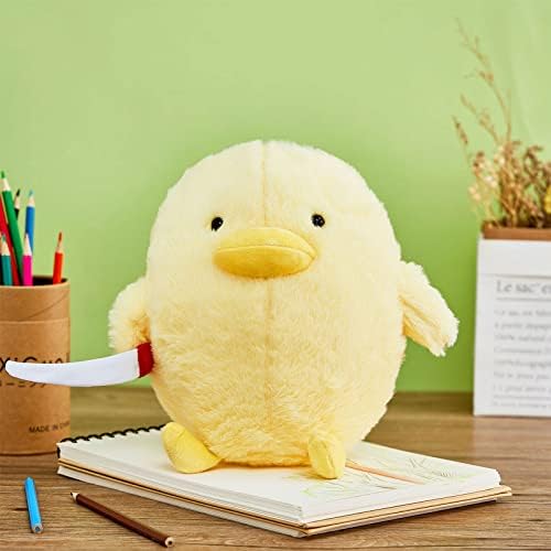Kephay Cute Duck Plush Toy with Knife 118 Inch Yellow Stuffed Animal