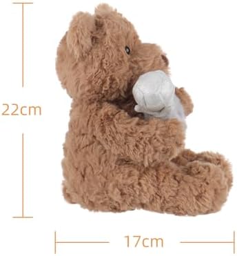 Apricot Lamb Romantic Coffee Bear with Diamond Ring Stuffed Animal 1
