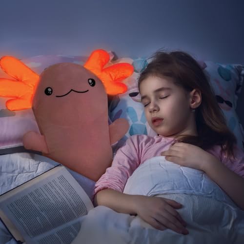 MaoGoLan Glow-in-the-Dark Axolotl Plush Pillow
