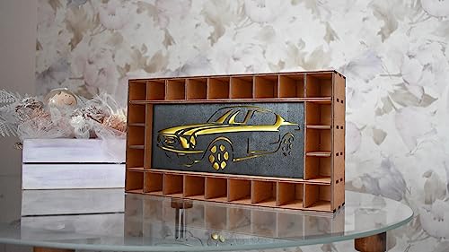 Premium Wooden Toy Car Parking Storage for Kids