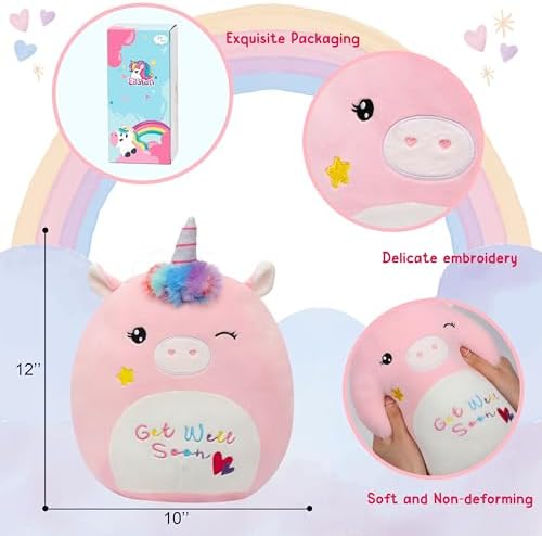 Easfan Get Well Soon Unicorn Plush Pillow 1