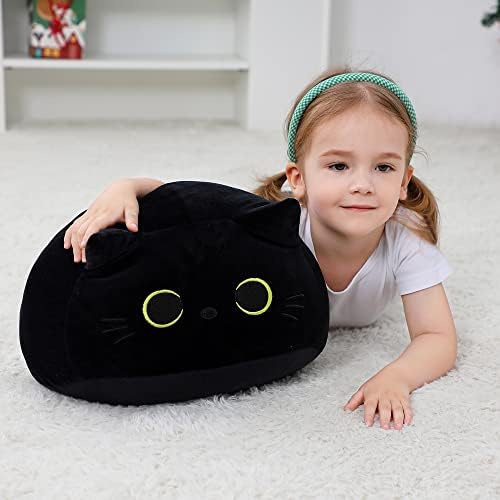 Black Cat Plush Pillow 16-Inch Soft Plush Toy