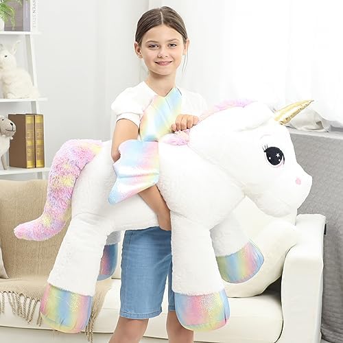44 Inch Giant Unicorn Plush Pillow Toy