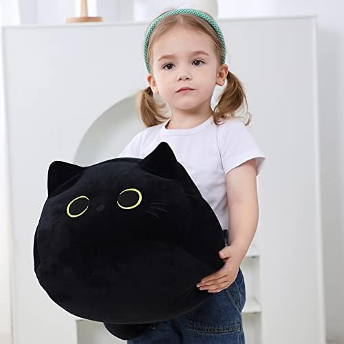 Black Cat Plush Pillow 16-Inch Soft Plush Toy