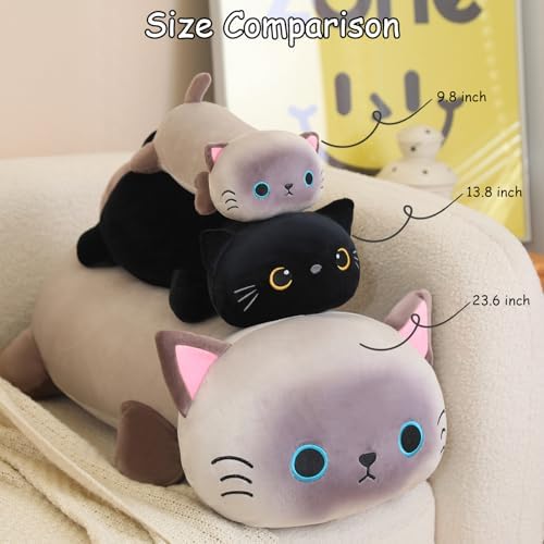 SQEQE Weighted Black Cat Plush 138 Inch 16 Lbs