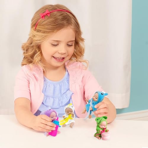 Carreuty 6 Piece Mini Baby Doll Set with Clothes and Hats