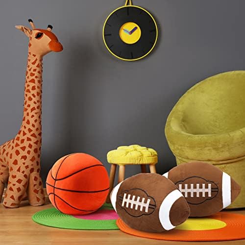 HyDren Football Pillows 2 Pcs Fluffy Plush
