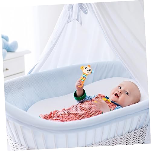 SUPVOX Plush Rattle Monkey Toy for Newborn Baby