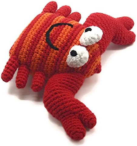 Pebble Handmade Crab Baby Rattle - Red