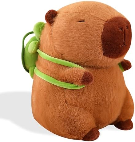 Capybara Plush Toy with Turtle Backpack 12 Inch 1