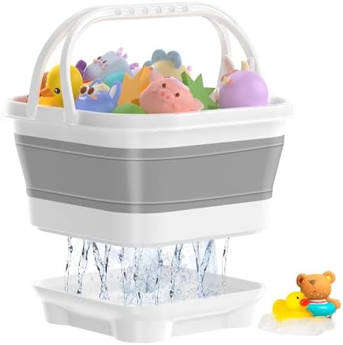 Anivia Foldable Bath Toy Storage Organizer Gray 1
