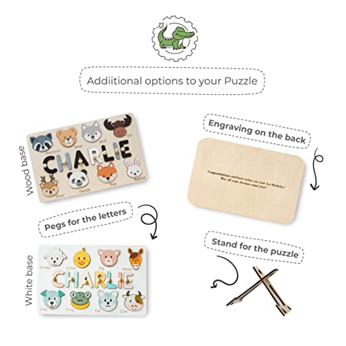 Personalized Name Puzzle with Animal Figures