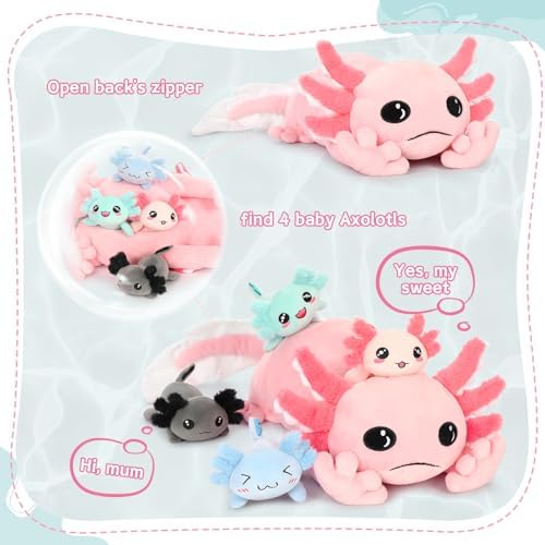 MaoGoLan Glow Axolotl Plush Pillow 5Pcs Set