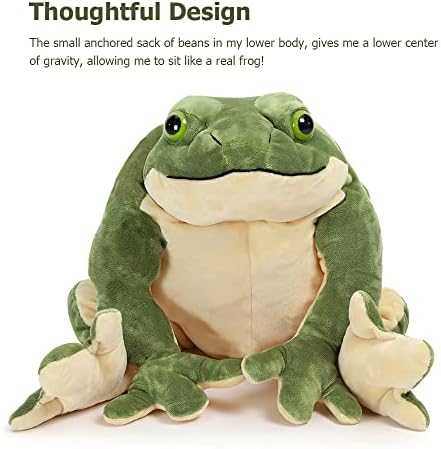 MorisMos Giant Frog Plush Toy 22 Inch Green Stuffed Animal